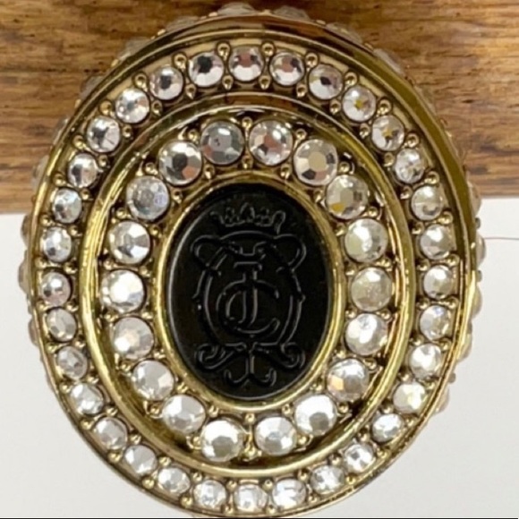 Y2K JUICY COUTURE PAVE RING SACHET SOLID PERFUME RARE VINTAGE CAMEO Swarovski - Picture 7 of 12